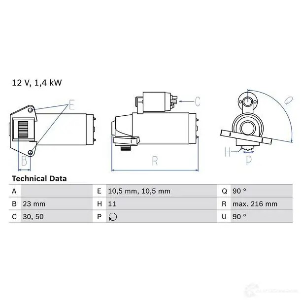 Стартер BOSCH 290 8 0986029080 JRWRFW1 331932