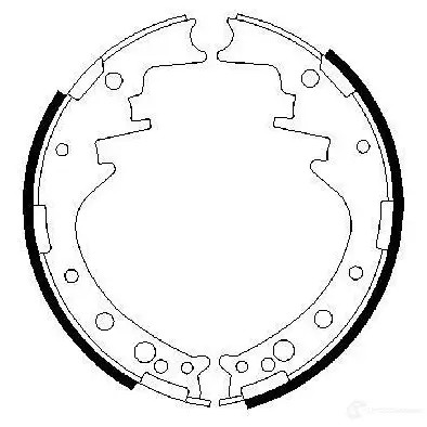 Барабанные тормозные колодки, комплект BOSCH ZFOQ5 0986487292 BS54 2 341489