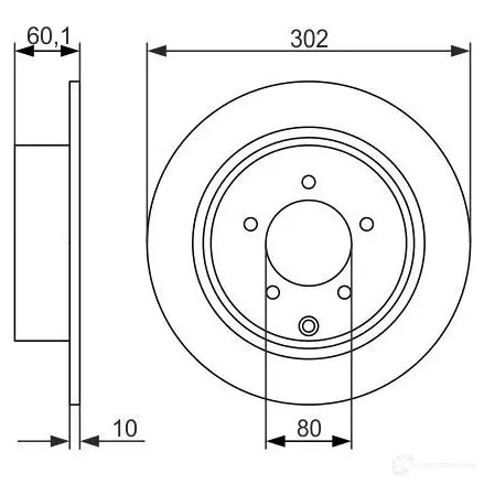Тормозной диск BOSCH BD15 76 339952 33QB0T 0986479746