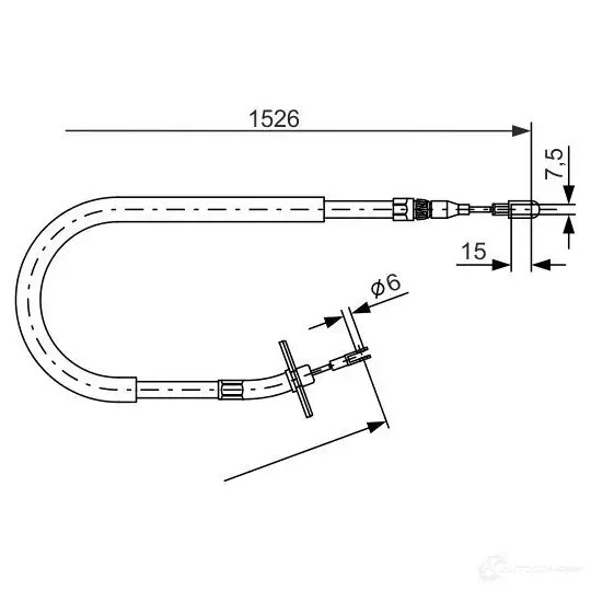 Трос ручника, стояночного тормоза BOSCH 0RKRW7 353952 BC73 9 1987477859