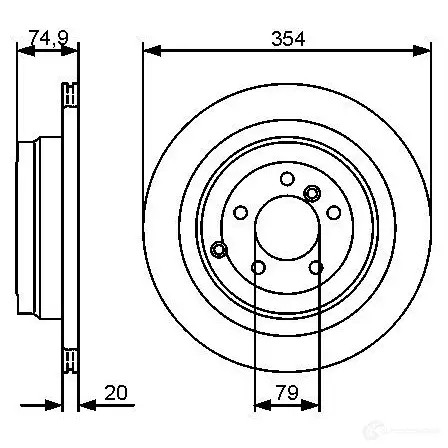 Тормозной диск BOSCH 0986479479 BD13 33 339719 1Z487GY
