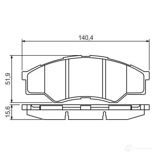 Тормозные колодки, комплект BOSCH 342406 24567 BP1347 0986494425