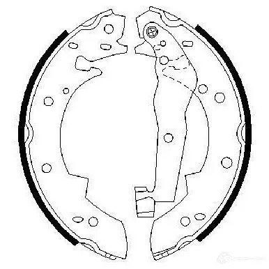 Барабанные тормозные колодки, комплект BOSCH BS41 0 0986487013 341409 66GAAU