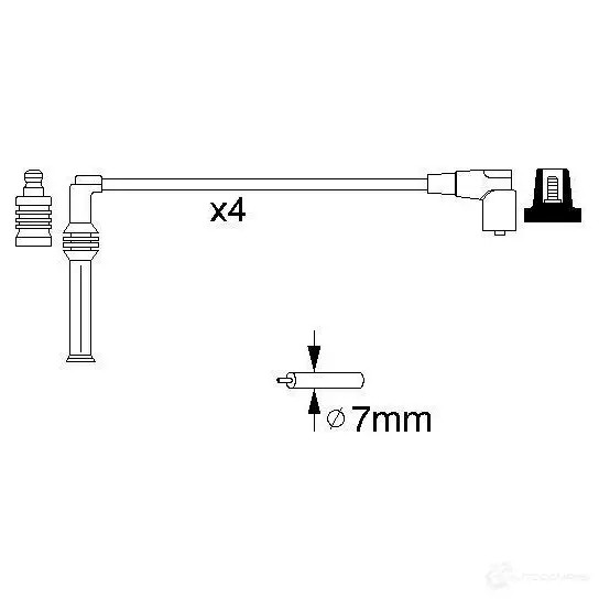 Высоковольтные провода зажигания, комплект BOSCH B 881 1423141780 0986356881 7TKRTE