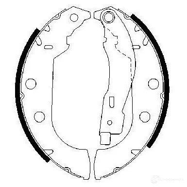 Барабанные тормозные колодки, комплект BOSCH 341640 LV1VMR BS 812 0986487567