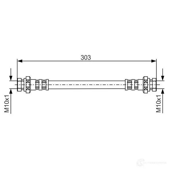 Тормозной шланг BOSCH 1987481164 TZO721X 354280 BH10 56