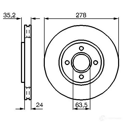 Тормозной диск BOSCH 0986478670 WQ2K2AV BD5 86 339106