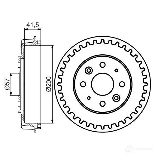 Тормозной барабан BOSCH OL3Z0 0986477247 338641 DB31 8
