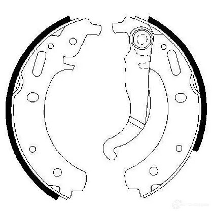 Барабанные тормозные колодки, комплект BOSCH 0986487224 341451 2OPHB8 B S487