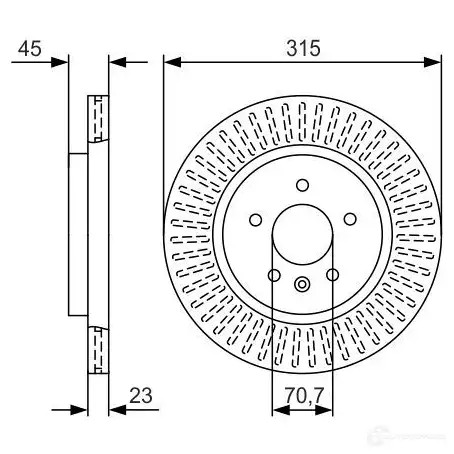 Тормозной диск BOSCH 0986479u65 8KM16Y BD 2318 340619