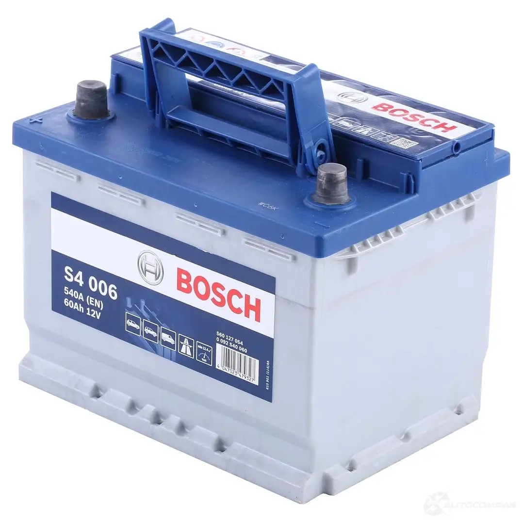 Аккумулятор 60 ач прямая 540 а 12 в Кальциевый [CA/CA] silver 242x175x190 BOSCH 12V 60Ah 540A 560 127 054 304117 0092S40060