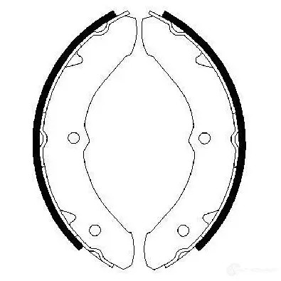 Барабанные тормозные колодки, комплект BOSCH 341588 N1VIBV 0986487468 BS7 18