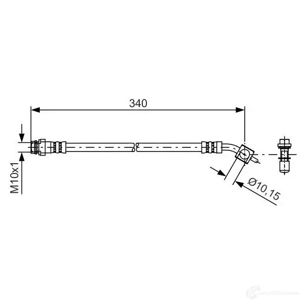 Тормозной шланг BOSCH 0O93H00 354522 1987481424 BH1 312