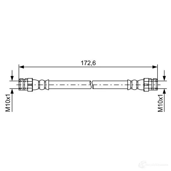Тормозной шланг BOSCH R6A4BX9 354830 1987481737 BH 1621