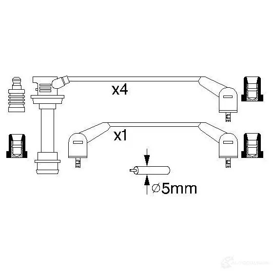 Высоковольтные провода зажигания, комплект BOSCH B 948 82SJAJT 0986356948 335704