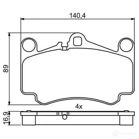 Тормозные колодки, комплект BOSCH 0986494710 BP1705 1193483966 23 330