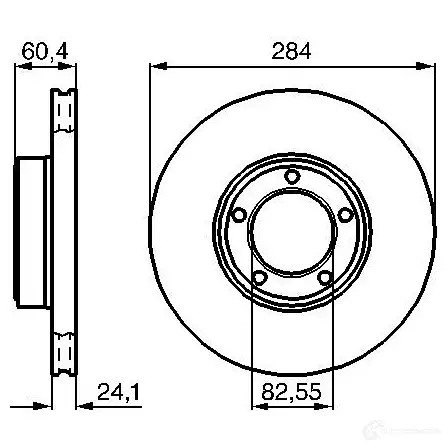 Тормозной диск BOSCH BD60 0 0986478686 OGFIGSN 339118