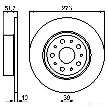 Тормозной диск BOSCH CD1123 BD3 94 338941 0986478463