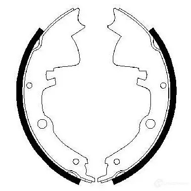 Барабанные тормозные колодки, комплект BOSCH RMVN45O 0986487394 341556 BS 644