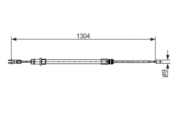 Трос ручника Bosch 23A8Q 1 987 482 431 355469 BC243 1