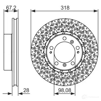 Тормозной диск BOSCH BD1 393 0986479549 339772 W17CENX