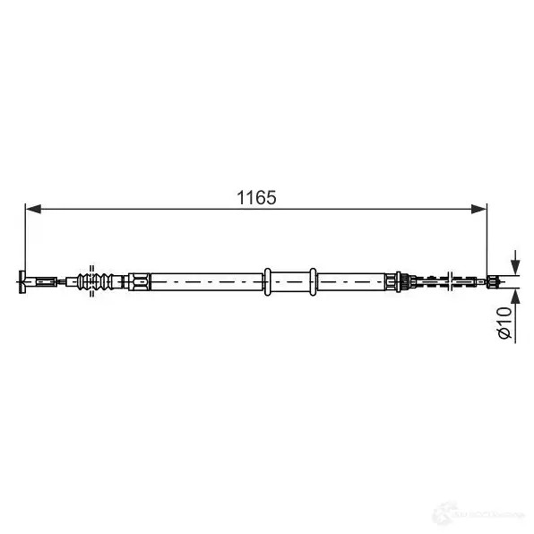 Трос ручника, стояночного тормоза BOSCH BC4 24 9S6MT 1987477562 353688
