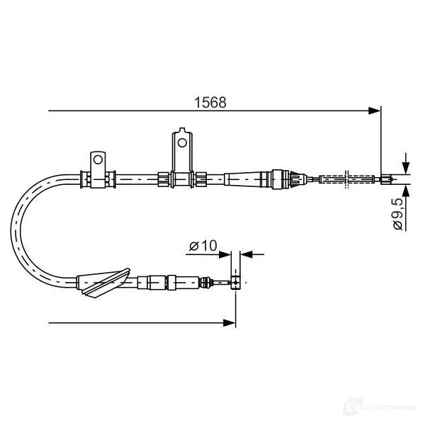 Трос ручника, стояночного тормоза BOSCH FYXLOW4 BC 641 353892 1987477790