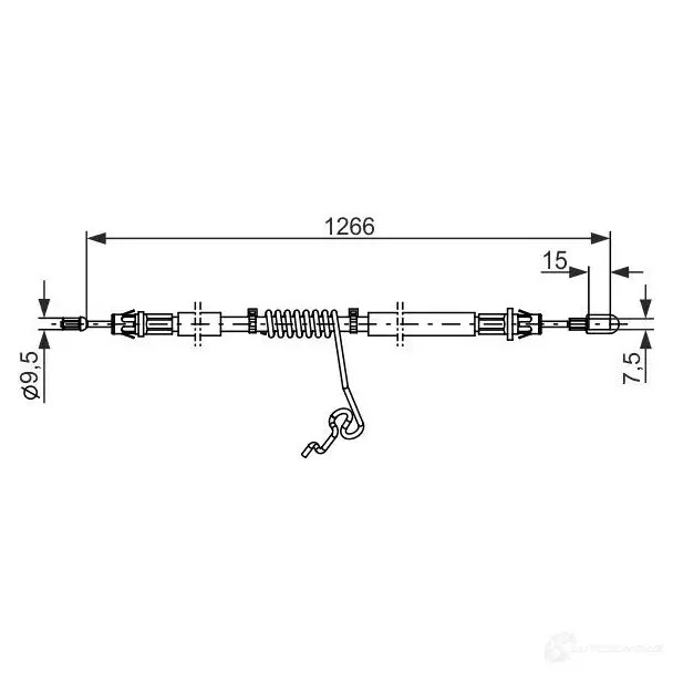 Трос ручника, стояночного тормоза BOSCH 1987482281 BC11 65 UJXTGM5 355343