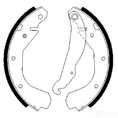 Барабанные тормозные колодки, комплект BOSCH 0986487199 G8RH5W 341434 B S467
