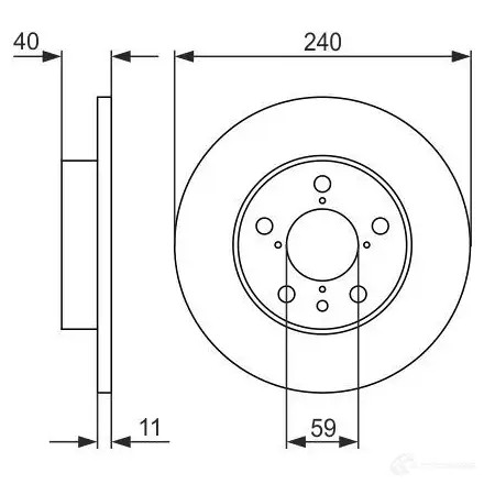 Тормозной диск BOSCH BD 375 0986478444 5S5939X 338925