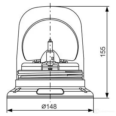 Вращающийся проблесковый маячок BOSCH D4AM0 RE-60 B 12V YELLOW 363599 7782322021