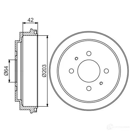 Тормозной барабан BOSCH Z7I010 DB3 17 338640 0986477246
