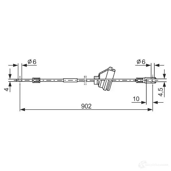 Трос ручника, стояночного тормоза BOSCH 3VKVN 353535 B C252 1987477349