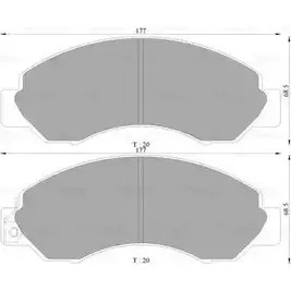 Тормозные колодки, дисковые, комплект Bosch 0 986 AB2 231 7527 -D646 1193488343 BP2231