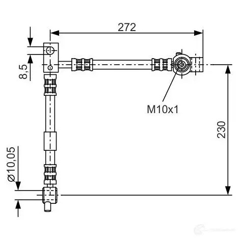 Тормозной шланг BOSCH 1987476361 J4CMR3 BH8 04 352829