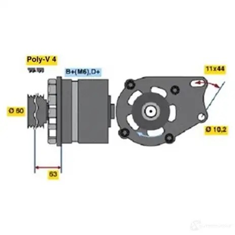 Генератор BOSCH 38 62 0986038621 PKN34 332413