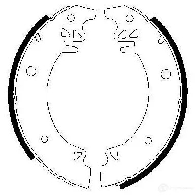 Барабанные тормозные колодки, комплект BOSCH B S706 BSOJS 341581 0986487456