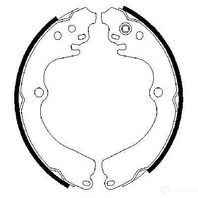 Барабанные тормозные колодки, комплект BOSCH 341585 JNAF5U4 0986487463 B S713