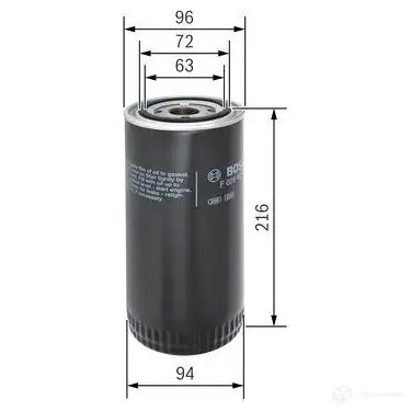 Масляный фильтр BOSCH NXT2RRI P 7110 f026407110 370614
