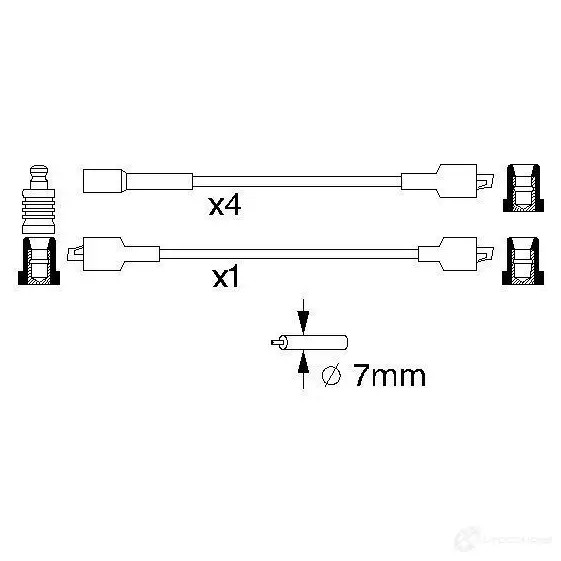 Высоковольтные провода зажигания, комплект BOSCH 335738 0986357010 WZWO15E B 010