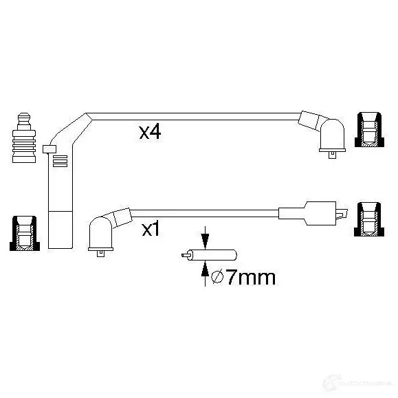 Высоковольтные провода зажигания, комплект BOSCH 335798 B 142 KHOA7L7 0986357142