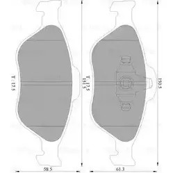 Тормозные колодки, дисковые, комплект Bosch 1193489208 8289-D 1175 0 986 AB2 779 BP2779