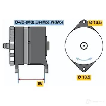 Генератор BOSCH 0120689516 T1 (RL) 28V 53/100A 304961 LTOFE