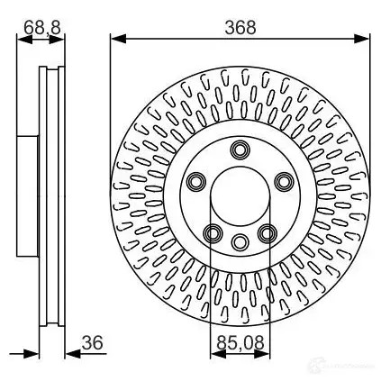 Тормозной диск BOSCH 340177 9OOXV0 BD17 20 0986479a33