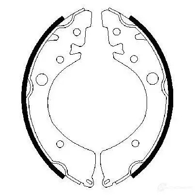 Барабанные тормозные колодки, комплект BOSCH BS60 6 341534 0986487356 TFL6Y
