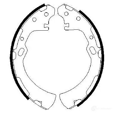 Барабанные тормозные колодки, комплект BOSCH D4QW8A 341541 BS61 9 0986487369