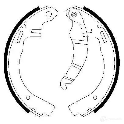 Барабанные тормозные колодки, комплект BOSCH BS4 28 SEO7EMX 341418 0986487069