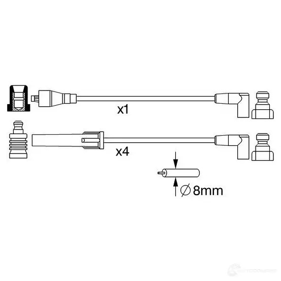 Высоковольтные провода зажигания, комплект BOSCH 0986357246 B 246 335896 R6OY22