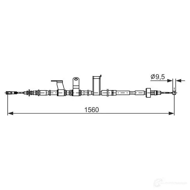 Трос ручника, стояночного тормоза BOSCH 1987482838 1437241227 E3I 8B
