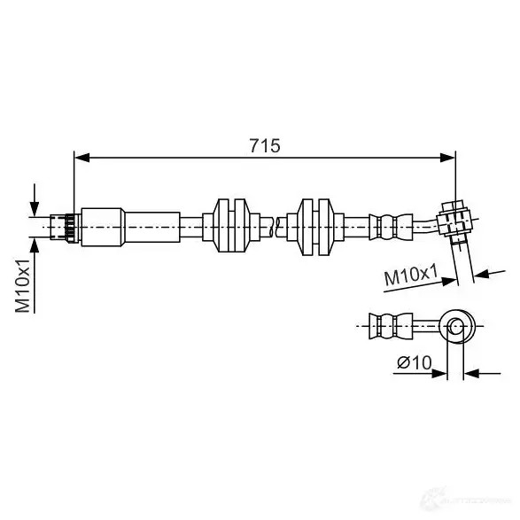 Тормозной шланг BOSCH 1437241094 S4 RV4 1987481b20